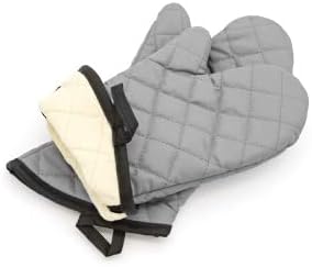 ARCLIBER Quilted Terry Cloth Oven Mitts Heat Resistant Extra Long 16 Inch