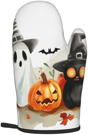Cute Halloween Ghost Oven Mitts Set