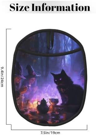Mysterious Halloween Cat Oven Mitts
