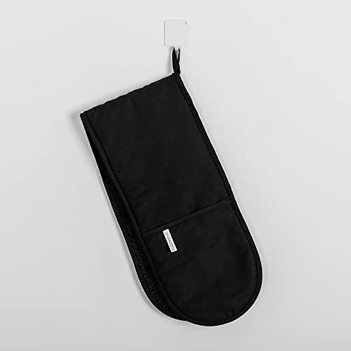 Heat-Resistant Oven Mitt 75x32in Black