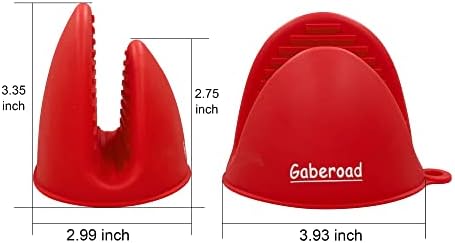 Thickened Mini Silicone Oven Mitts Heat-Resistant Glove for Cooking Baking Red
