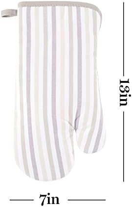 Martha Stewart Daisy Stripe Oven Mitts Set