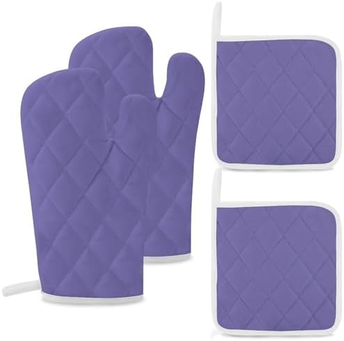 Curdesi 4PCS Oven Mitts Pot Holders Set