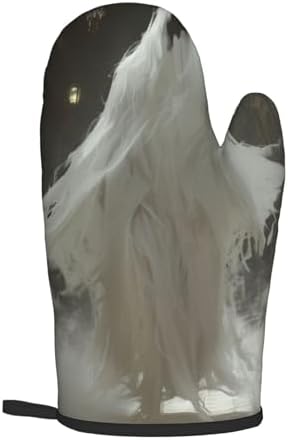 Oven Mitts Set Ghostly Heat Resistant Halloween Decor