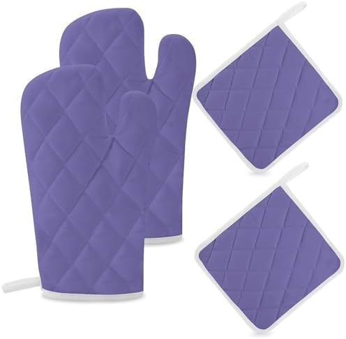 Curdesi 4PCS Oven Mitts Pot Holders Set