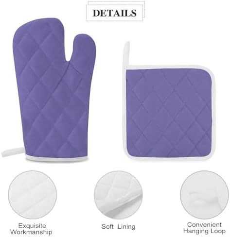 Curdesi 4PCS Oven Mitts Pot Holders Set