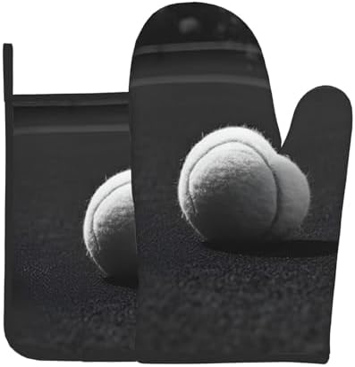 Baseball Print Oven Mitts Set