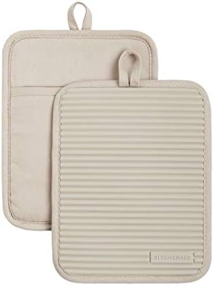 KitchenAid Ribbed Soft Silicone Pot Holder 2-Pack Set