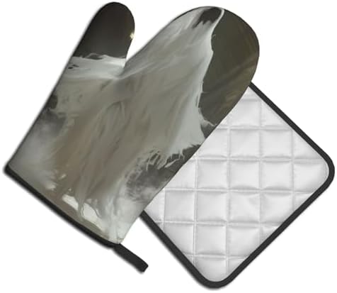 Oven Mitts Set Ghostly Heat Resistant Halloween Decor