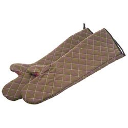 San Jamar 800FG24 Oven Mitts 24 Tan Pair