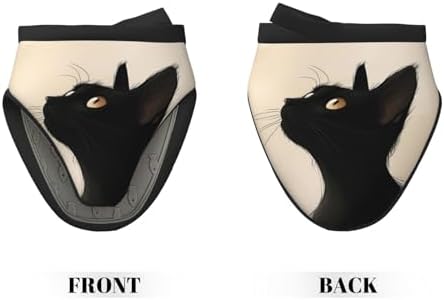 Vendhui Halloween Black Cat Mini Silicone Oven Mitt Heat-Resistant Slip-Proof