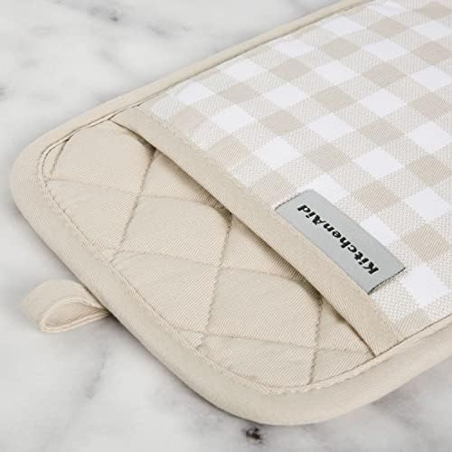 Durable Heat-Resistant 7x10 Gingham Pot Holder Set