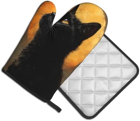 Halloween Black Cat Oven Mitt Pkg
