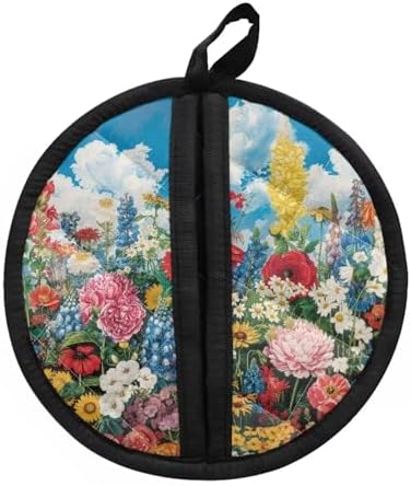 Colorful Flowers Heat Resistant Oven Mitts
