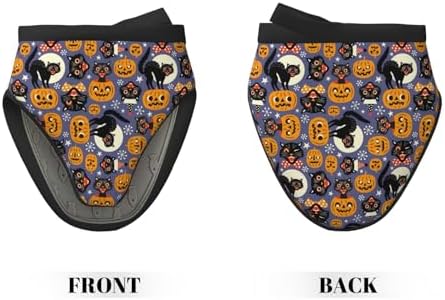 Mini Silicone Oven Mitts Spooky Cats Halloween Pumpkins Heat-Resistant Comfortable