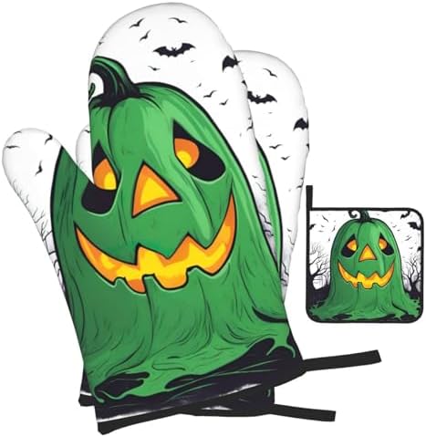 Scare-Cute Halloween Oven Mitts Pumpkin