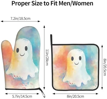 Halloween Friendly Ghost Mitts Pot Holders Set