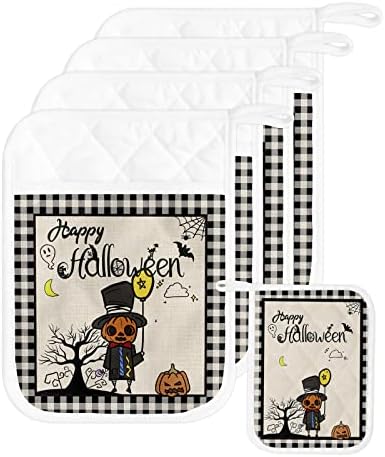 Halloween Ghost Potholders Set of 5 with Pocket