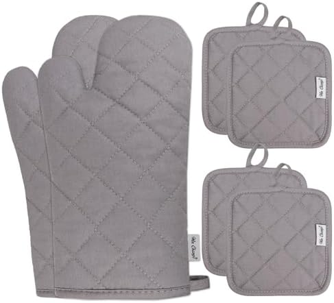 6-Piece Oven Mitts Potholders Set for Safe Cooking