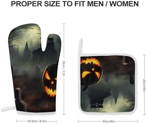 Halloween Horror Oven Gloves Pot Holders Set