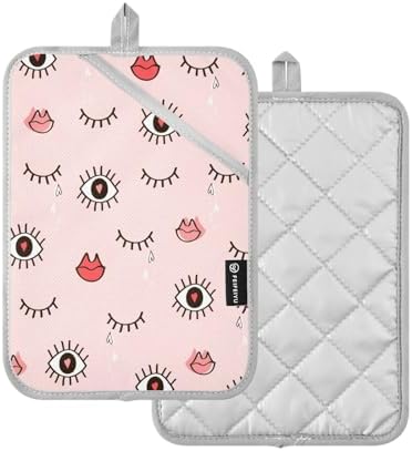 KCldeci Heat-Resistant Potholders Set for Kitchen Baking