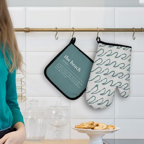 Mingnei Beach Oven Mitt Set Heat Resistant for Summer Use