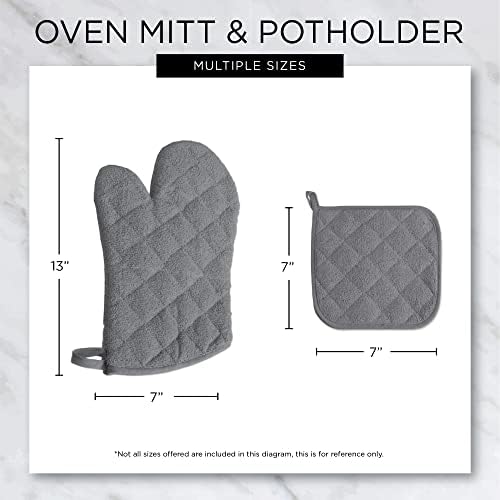 Versatile Safe 3-Piece Cotton Potholders Set Black
