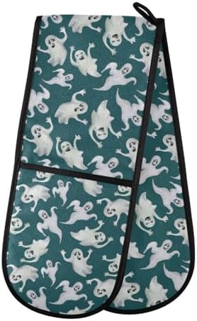 Oven Mitts Halloween Ghosts Heat-Resistant Glove