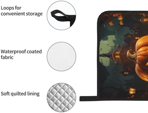 Thick Halloween Oven Mitts Set