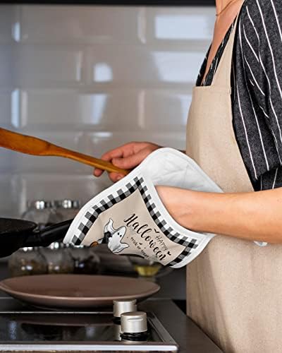 HilariousM Halloween Pumpkins Ghosts 5PCS Pot Holders