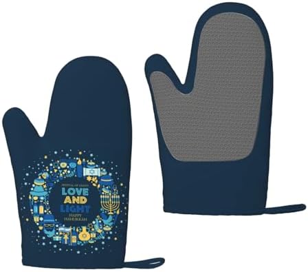 Charming Hanukkah Oven Gloves