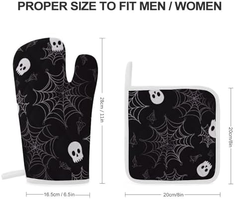 Scarily Effective Halloween Oven Mitts and Pot Holders Set for Cooking discretions