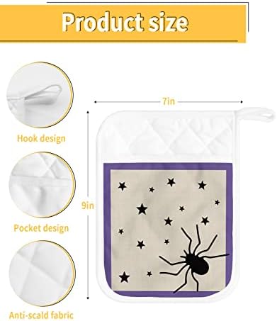 Halloween Creepy Creepy Bat pot holders set of 5