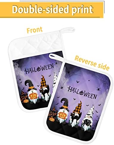 Spooky Halloween Gnome Potholders Set of 5