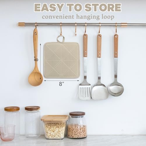 PIQUEBAR Heat-Resistant Silicone Potholders Set of 2