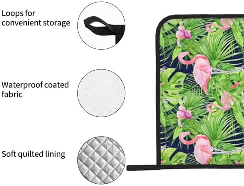 Elegant Heat-Resistant Flamingo Potholders for Kitchen Collection
