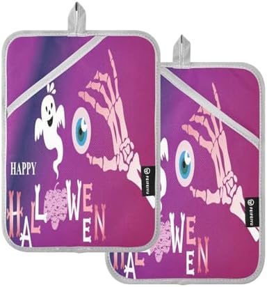 Halloween Ghost Kitchen Potholders Set