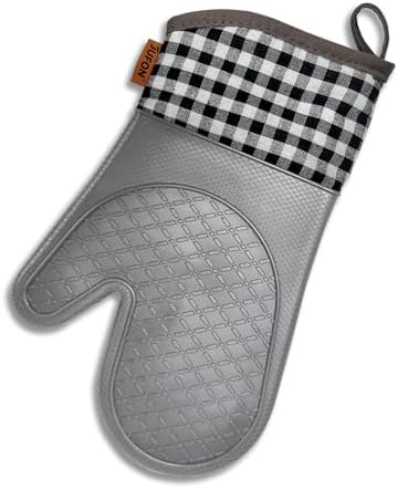 JUFON Oven Mitts Silicone Heat Resistant Kitchen Gloves