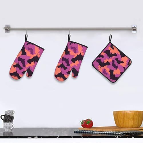Radical Halloween Bat Oven Mitts