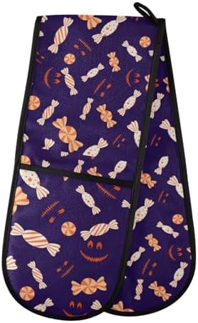 Double Oven Mitts Halloween Heat-Resistant Oven Glove