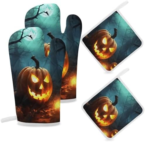 Heavy Duty Oven Mitts Pot Covers Set for Kitchen Use