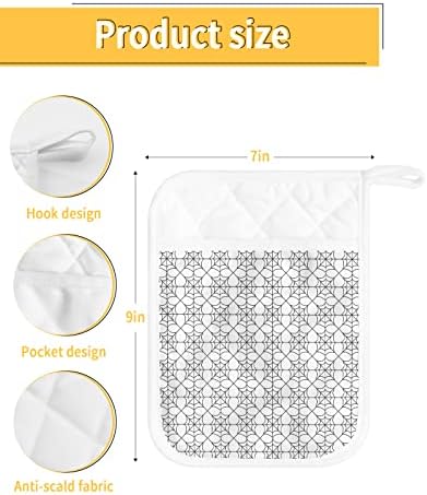 Halloween Geometric Check Pot Holders Set of 5