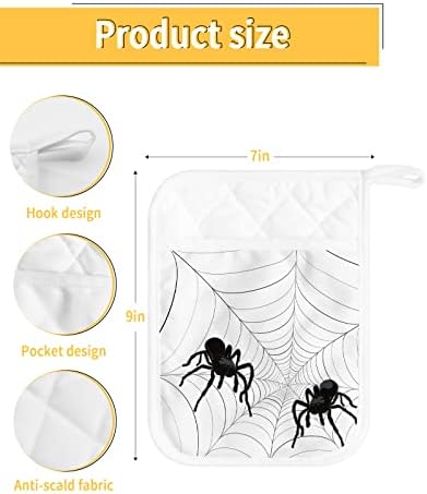 Halloween Spooky Cobweb Pot Holder Set trick or treat