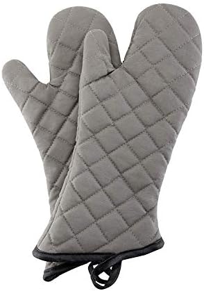 ARCLIBER Quilted Terry Cloth Oven Mitts Heat Resistant Extra Long 16 Inch