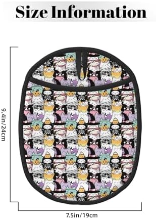 VOSery Halloweenspooky Cat Potato Holder HeatResistant OvenMitt NonSlip Kitchen Pouch with Hanging Loop