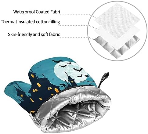 4-Piece Halloween Oven Mitts Potholders