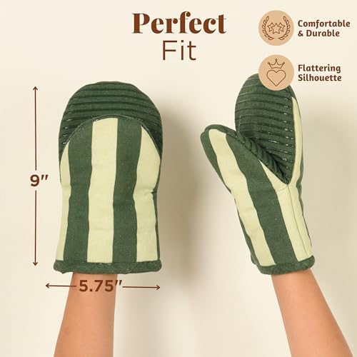 Folkulture Mini Oven Mitts Heat Resistant 575 x 9 Set of 2
