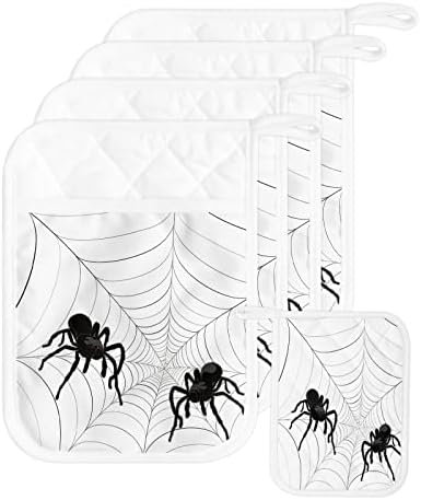 Halloween Spooky Cobweb Pot Holder Set trick or treat
