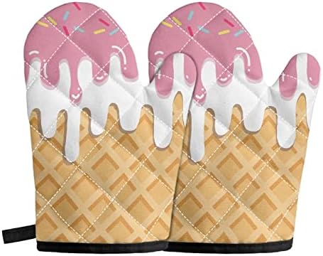 Snilety Pink Donut Oven Gloves