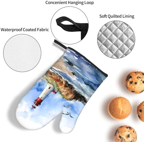 DXTKWL 3-Piece Heat-Resistant Oven Mitts Pot Holders for Safe Cooking